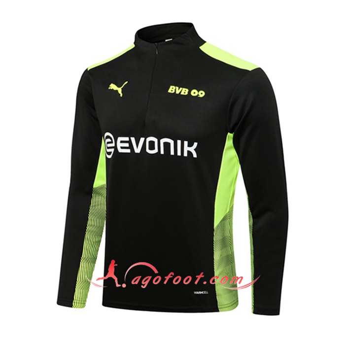Sweatshirt Training Dortmund BVB Noir/Vert 2021/2022