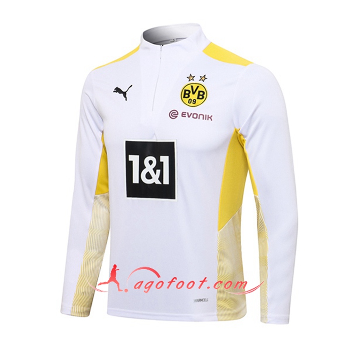 Sweatshirt Training Dortmund BVB Jaune/Blanc 2021/2022