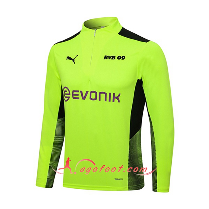 Sweatshirt Training Dortmund BVB Vert/Noir 2021/2022