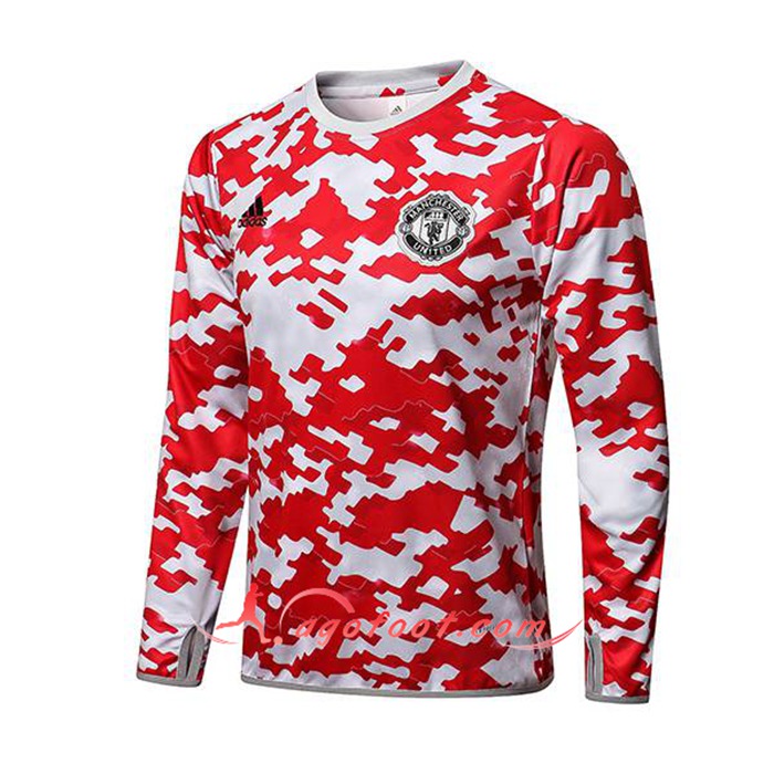 Sweatshirt Training Manchester United Rouge/Blanc 2021/2022