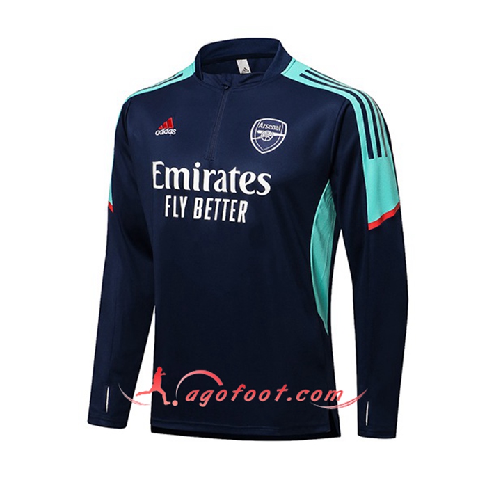 Sweatshirt Training FC Aesenal Bleu Marin/Vert 2021/2022