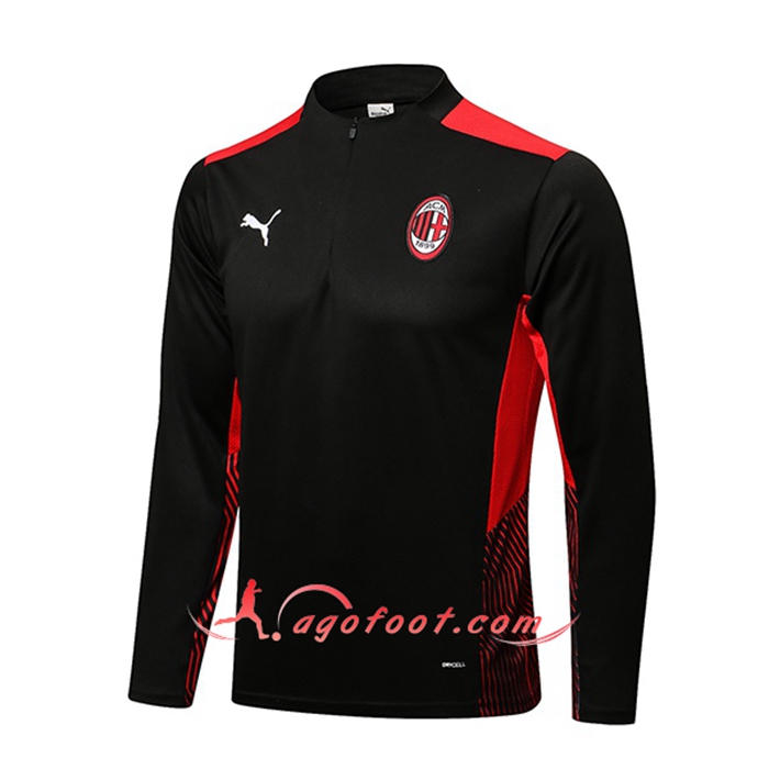 Sweatshirt Training AC Milan Noir/Rouge 2021/2022