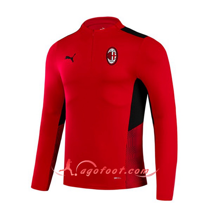 Sweatshirt Training AC Milan Rouge/Noir 2021/2022