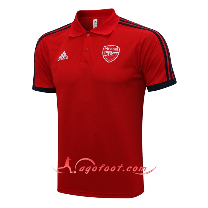 Polo Foot FC Arsenal Rouge/Noir 2021/2022