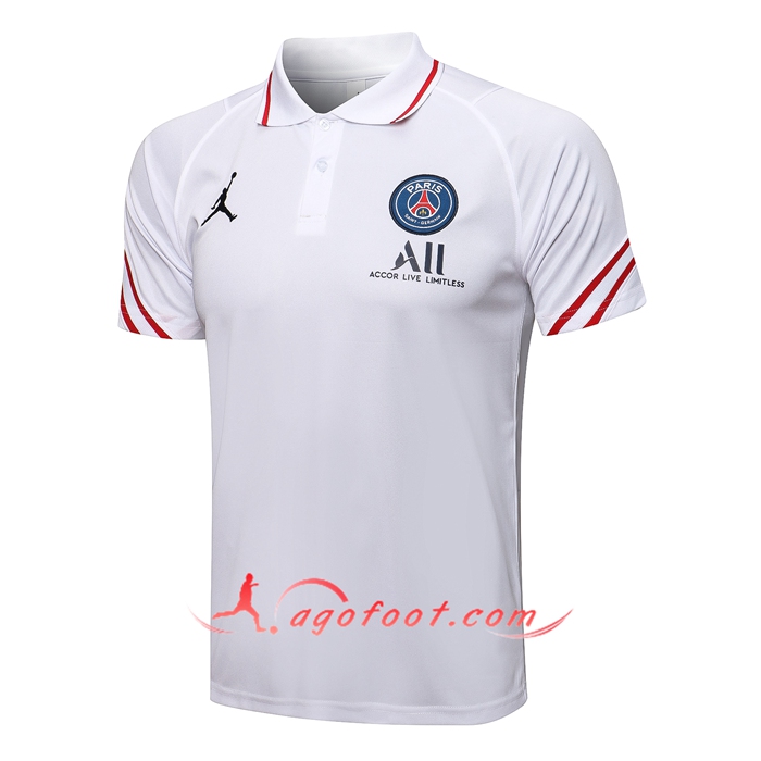 Polo Foot Jordan PSG Blanc 2021/2022