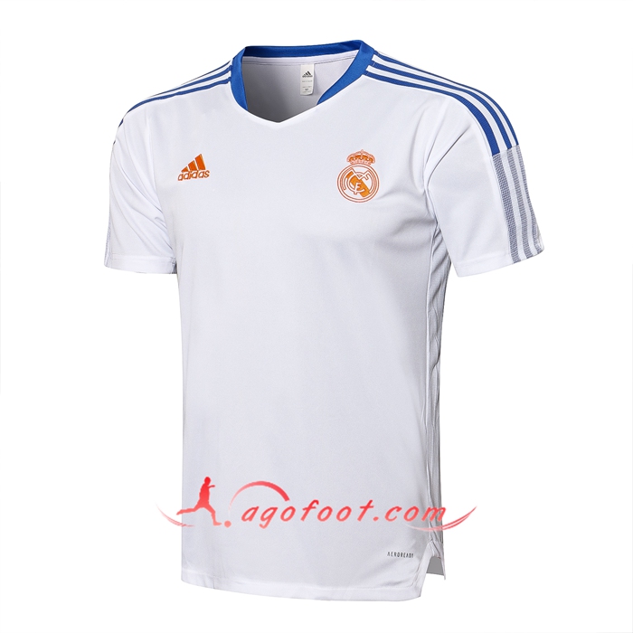 Training T-Shirts Real Madrid Blanc/Bleu 2021/2022