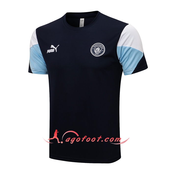 Training T-Shirts Manchester City Noir/Bleu/Blanc 2021/2022
