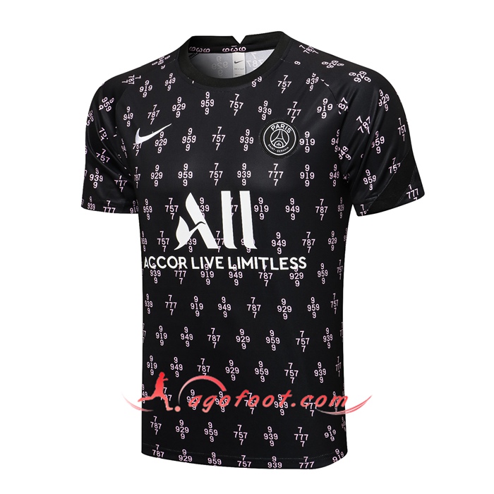 Training T-Shirts Jordan PSG Noir/Rose 2021/2022