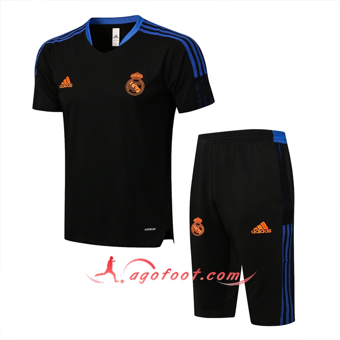Ensemble Training T-Shirts Real Madrid + Short Noir/Bleu 2021/2022