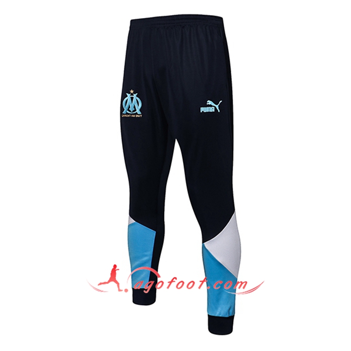 Training Pantalon Foot Marseille OM Bleu Marin/Blanc/Bleu 2021/2022