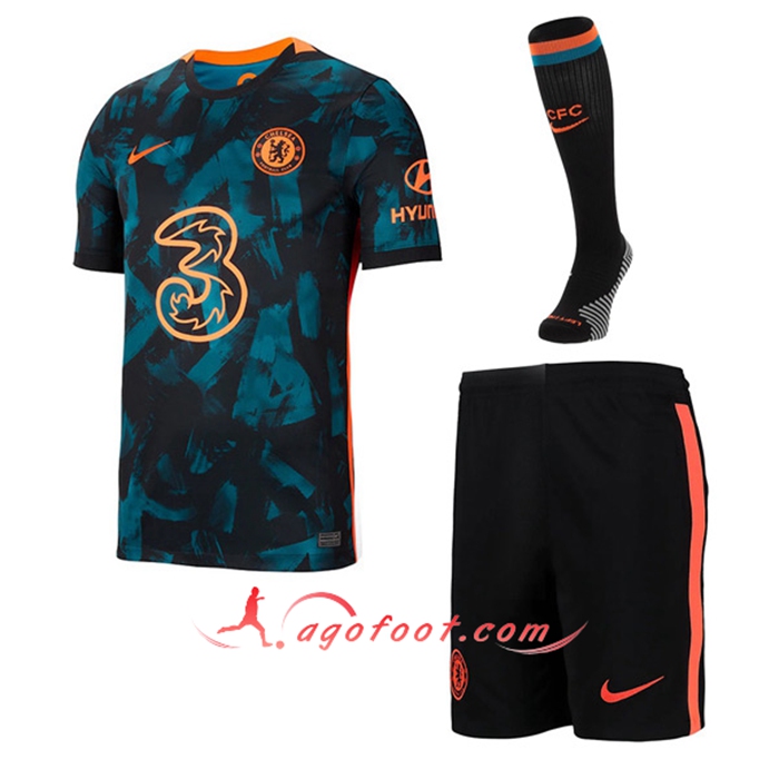 Ensemble Maillot Foot FC Chelsea Third (Short + Chaussettes) 2021/2022