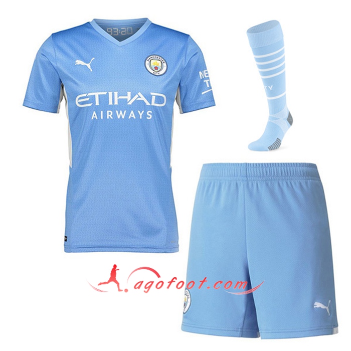 Ensemble Maillot Foot Manchester City Domicile (Short + Chaussettes) 2021/2022