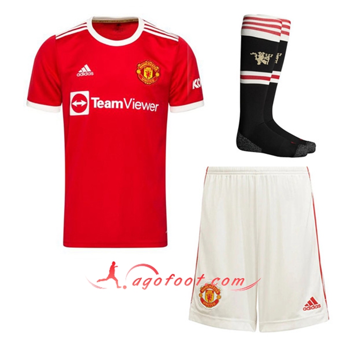 Ensemble Maillot Foot Manchester United Domicile (Short + Chaussettes) 2021/2022