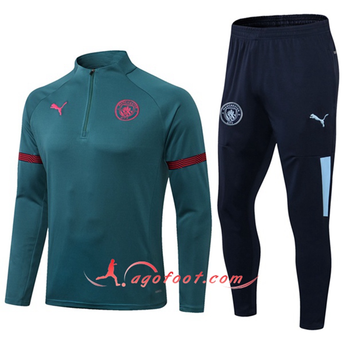 Ensemble Survetement Foot Manchester City Vert 2021/2022