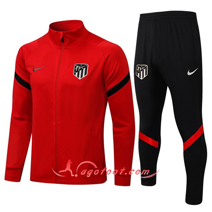 Ensemble Survetement Foot - Veste Altetico Madrid Rouge 2021/2022