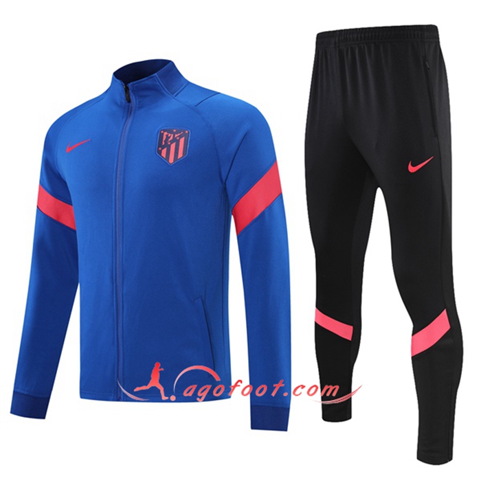 Ensemble Survetement Foot - Veste Altetico Madrid Bleu 2021/2022