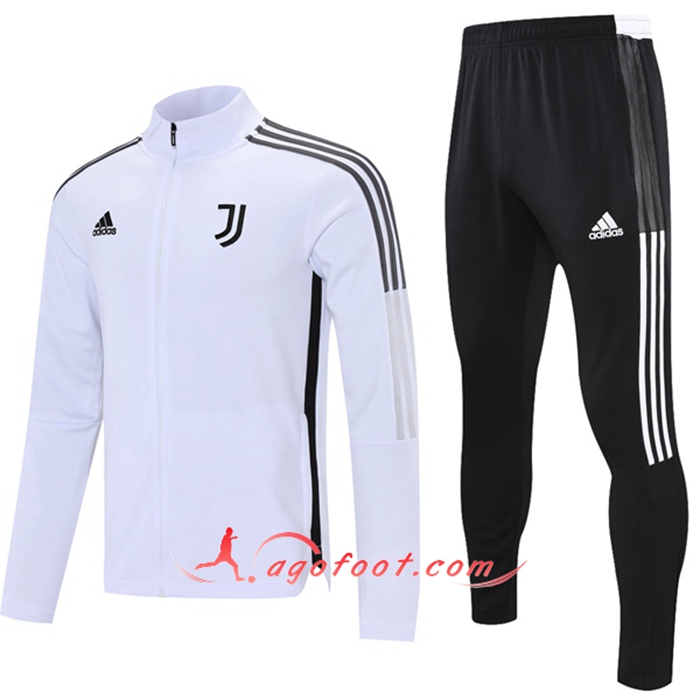 Ensemble Survetement Foot - Veste Juventus Blanc/Gris 2021/2022