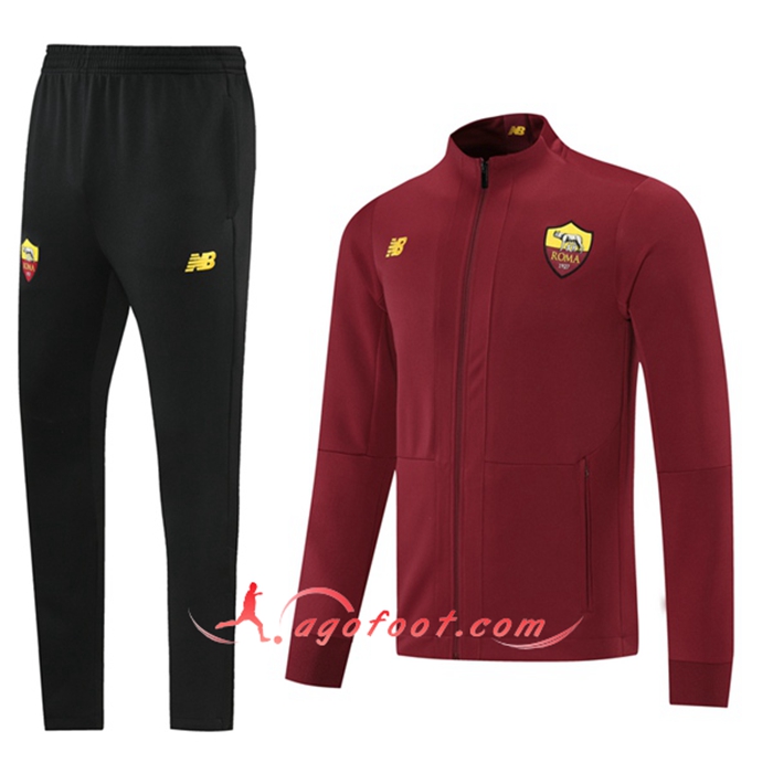 Ensemble Survetement Foot - Veste AS Rome Rouge 2021/2022