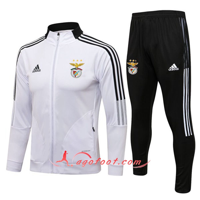 Ensemble Survetement Foot - Veste S.L.Benfica Blanc 2021/2022