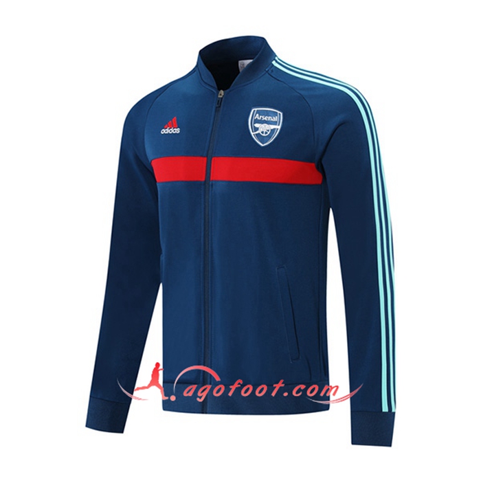 Nouveaux Veste Foot FC Arsenal Bleu Marin/Rouge 2021/2022