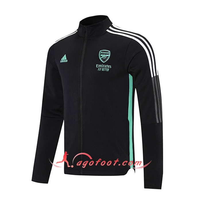 Nouveaux Veste Foot FC Arsenal Noir/Vert 2021/2022