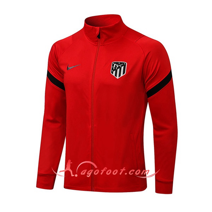 Nouveaux Veste Foot Altetico Madrid Rouge/Noir 2021/2022
