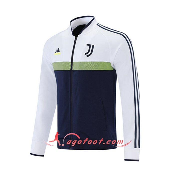 Nouveaux Veste Foot Juventus Blanc/Bleu Marin 2021/2022