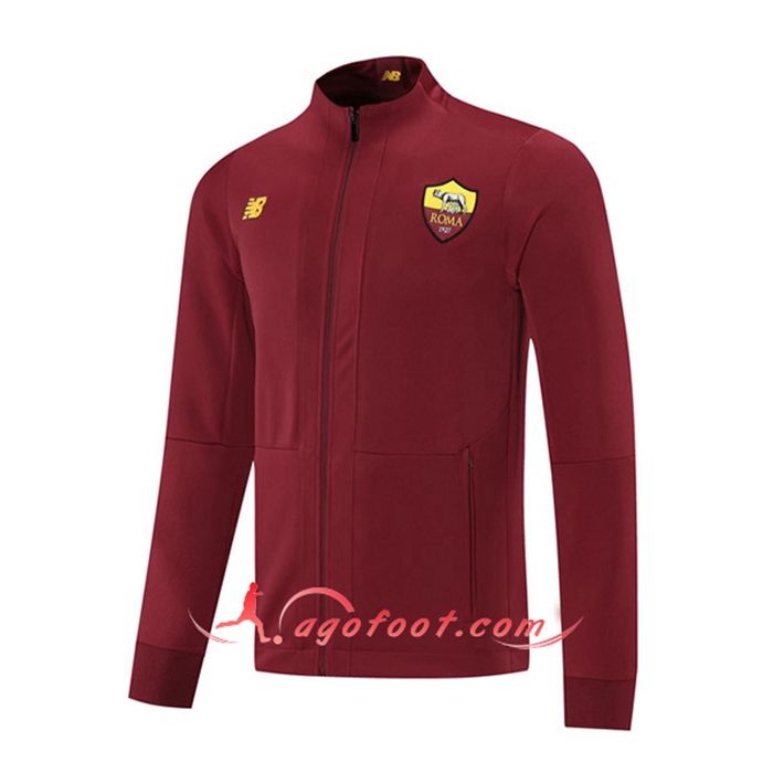 Nouveaux Veste Foot AS Rome Rouge 2021/2022