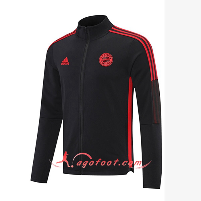 Nouveaux Veste Foot Bayern Munich Rouge/Noir 2021/2022