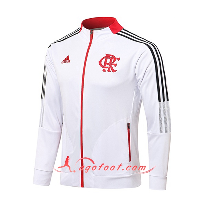 Nouveaux Veste Foot Flamengo Blanc 2021/2022