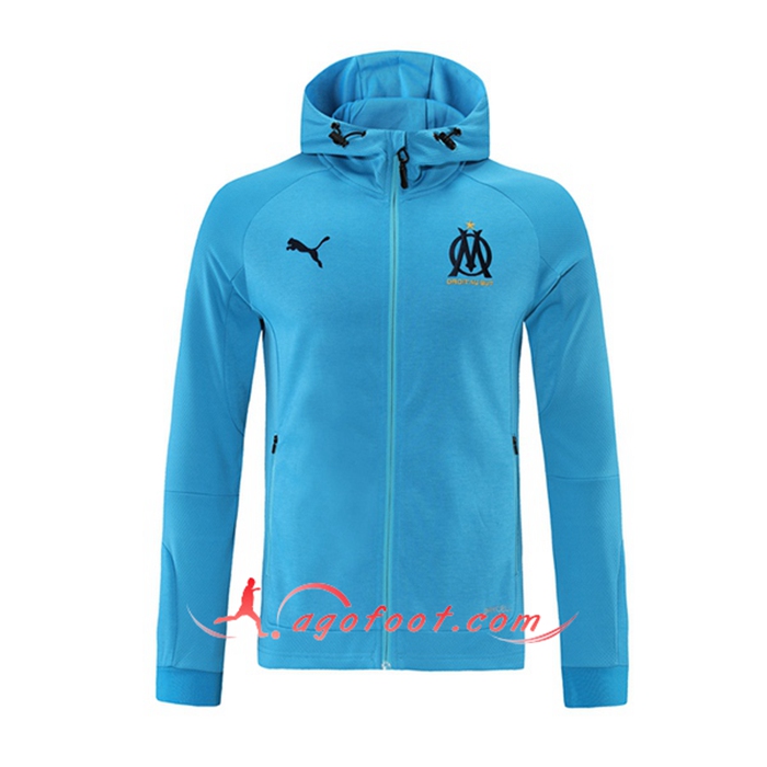 Nouveaux Veste A Capuche Marseille OM Bleu 2021/2022