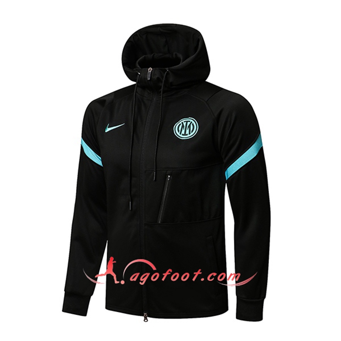 Nouveaux Veste A Capuche Inter Milan Noir/Vert 2021/2022