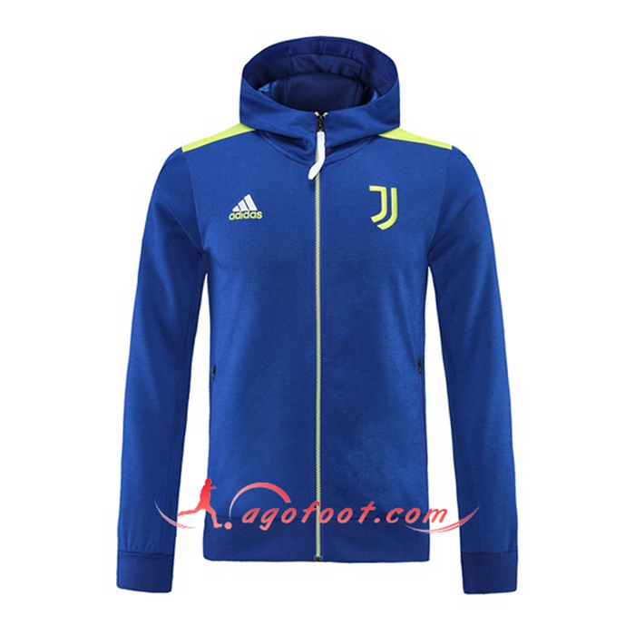 Nouveaux Veste A Capuche Juventus Vert/Bleu 2021/2022