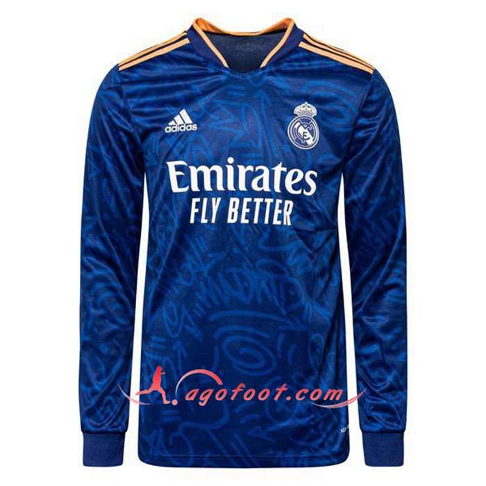 Maillot de Foot Real Madrid Exterieur Long Sleeve 2021/2022