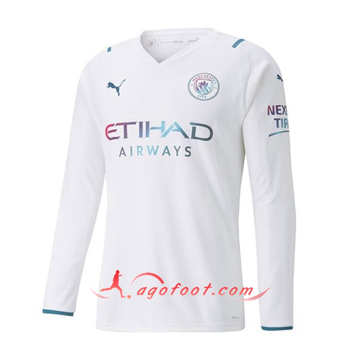 Maillot de Foot Manchester City Exterieur Long Sleeve 2021/2022