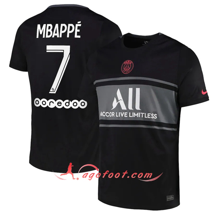 Maillot de Foot Jordan PSG (Mbappe 7) Third 2021/2022
