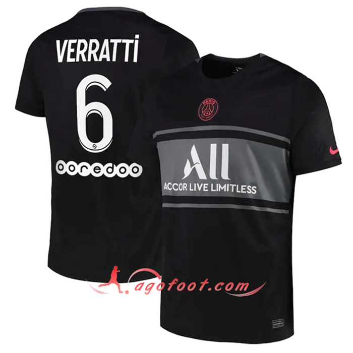 Maillot de Foot Jordan PSG (Verratti 6) Third 2021/2022