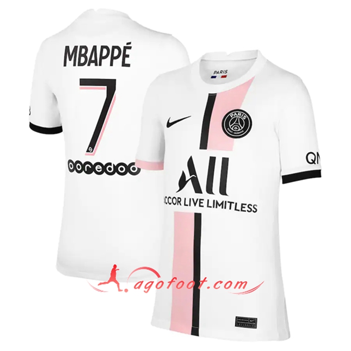 Maillot de Foot Jordan PSG (Mbappe 7) Exterieur 2021/2022