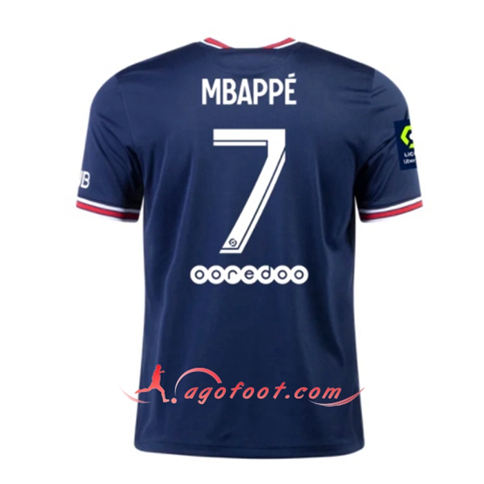 Maillot de Foot Jordan PSG (Mbappe 7) Domicile 2021/2022