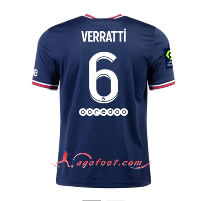 Maillot de Foot Jordan PSG (Verratti 6) Domicile 2021/2022