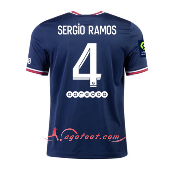 Maillot de Foot Jordan PSG (Sergio Ramos 4) Domicile 2021/2022