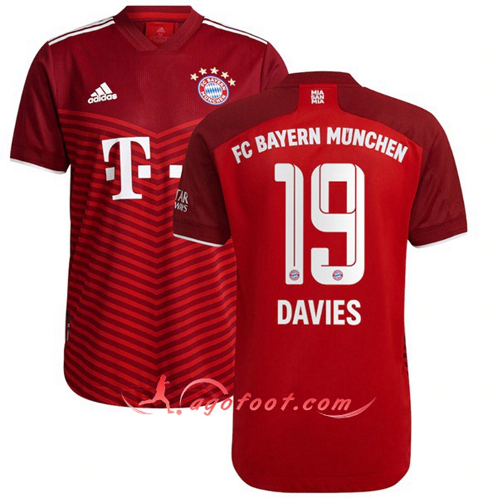 Maillot de Foot Bayern Munich (Davies 19) Domicile 2021/2022
