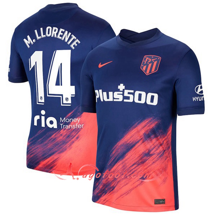 Maillot de Foot Atletico Madrid (M. Llorente 14) Third 2021/2022