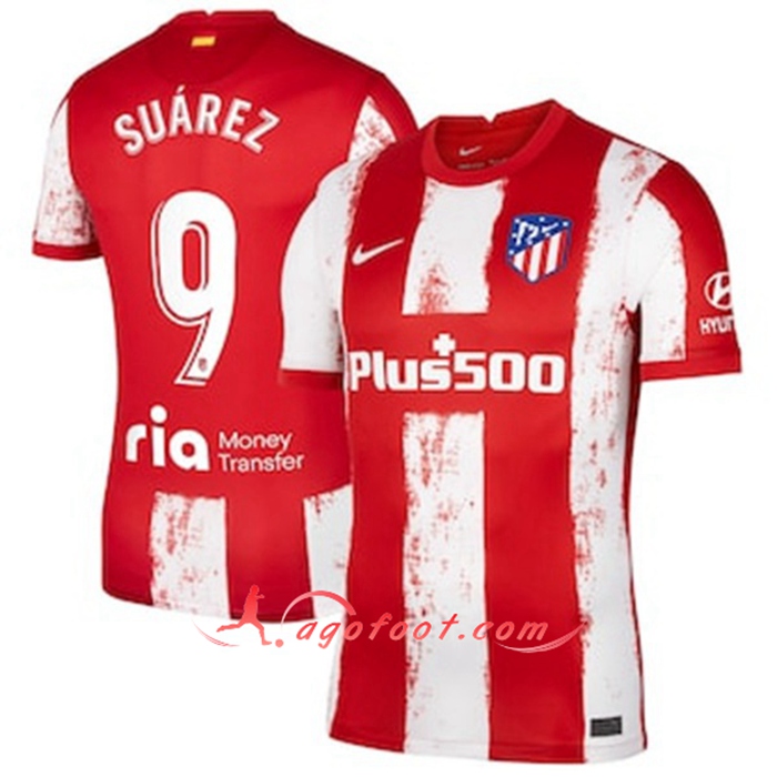 Maillot de Foot Atletico Madrid (Suarez 9) Domicile 2021/2022