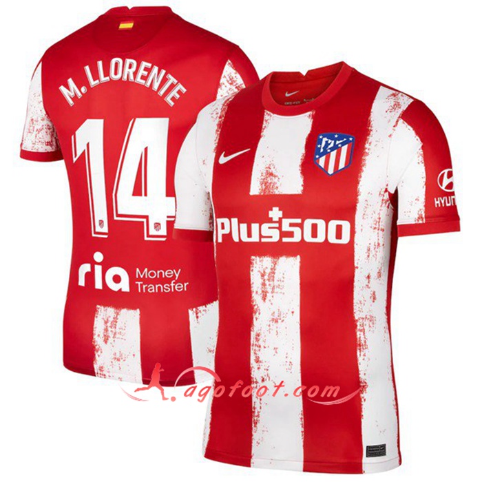 Maillot de Foot Atletico Madrid (M. Llorente 14) Domicile 2021/2022