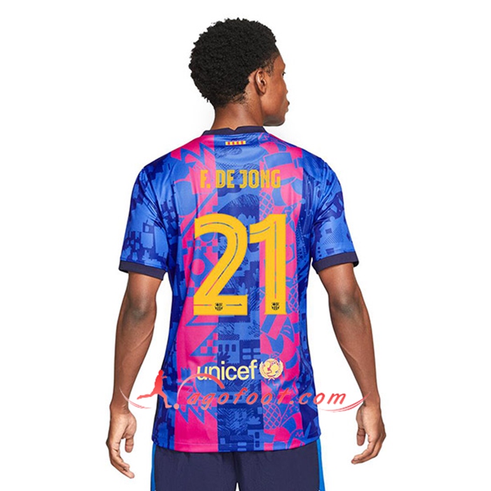Maillot de Foot FC Barcelone (Frenkie de Jong 21) Third 2021/2022