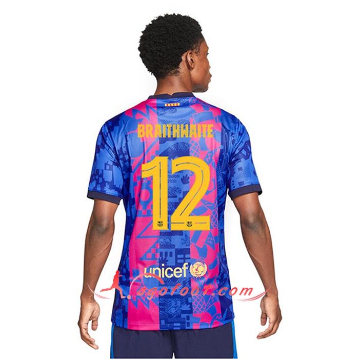 Maillot de Foot FC Barcelone (Martin Brathwaie 12) Third 2021/2022