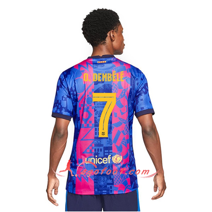 Maillot de Foot FC Barcelone (O.Dembele 7) Third 2021/2022