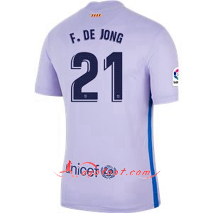 Maillot de Foot FC Barcelone (Frenkie de Jong 21) Exterieur 2021/2022