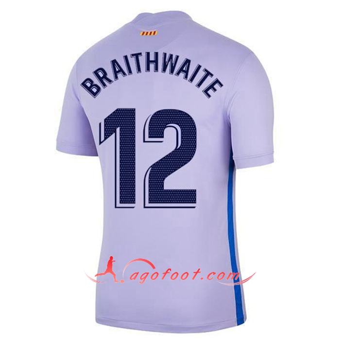 Maillot de Foot FC Barcelone (Martin Brathwaie 12) Exterieur 2021/2022